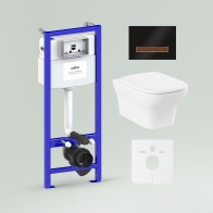 RelFix Bristol Rimless Set 6 in 1 for wall-hung toilet