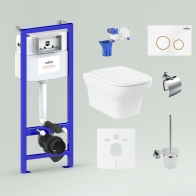 RelFix Bristol Rimless Set 9 in 1 for wall-hung toilet