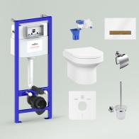 RelFix Grance Hill Rimless Set 9 in 1 for wall-hung toilet