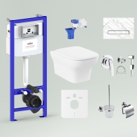 10 in 1 Anschluss-Set für das Hänge-WC RelFix Bristol Rimless