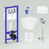 RelFix Biore Compacto Rimless Set 9 in 1 for wall-hung toilet
