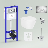 RelFix Biore Compacto Rimless Set 9 in 1 for wall-hung toilet