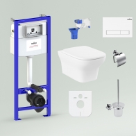 RelFix Bristol Rimless Compacto Set 9 in 1 for wall-hung toilet