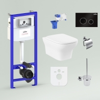 RelFix Bristol Rimless Compacto Set 9 in 1 for wall-hung toilet