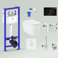 Relfix Bell Pro Rimless Set 10 in 1 for wall-hung toilet