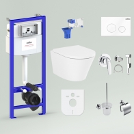 Relfix Biore Rimless Set 10 in 1 for wall-hung toilet