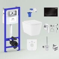 Relfix Aveo Rimless Set 10 in 1 for wall-hung toilet