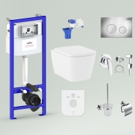 Relfix Aveo Rimless Set 10 in 1 for wall-hung toilet